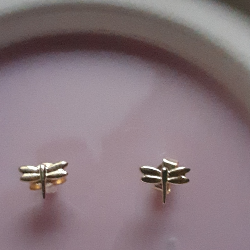 ORADINA Hummingbird Picered earrings 14k gold